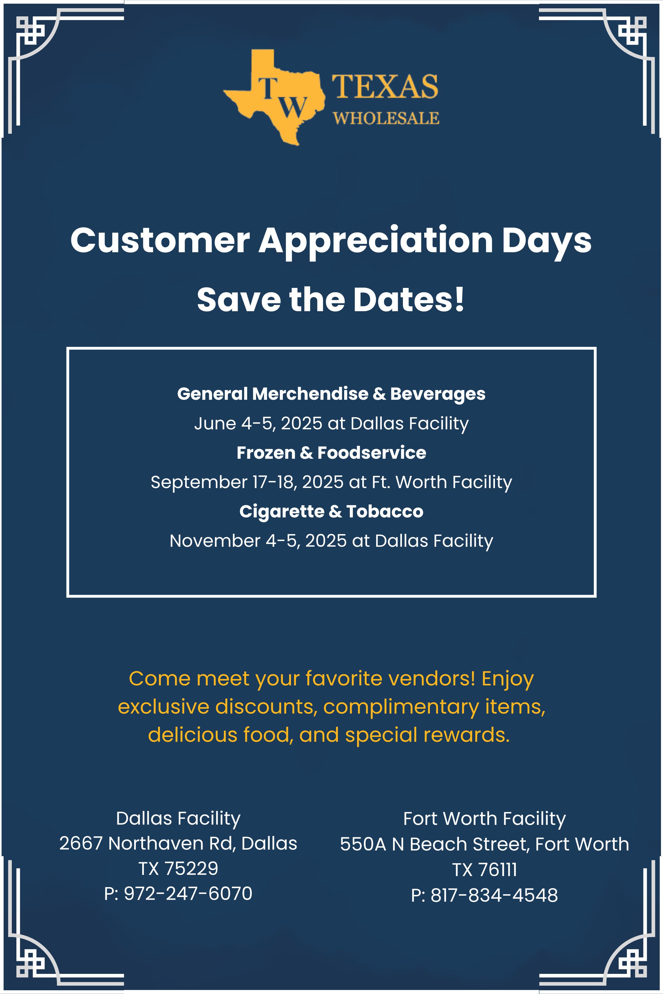 Texas Wholesale Customer Appreciation Days